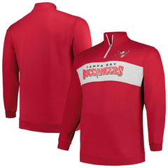 Tampa Bay Buccaneers Profile Big & Tall Fleece Quarter-Zip Jacket | NFL Outlet