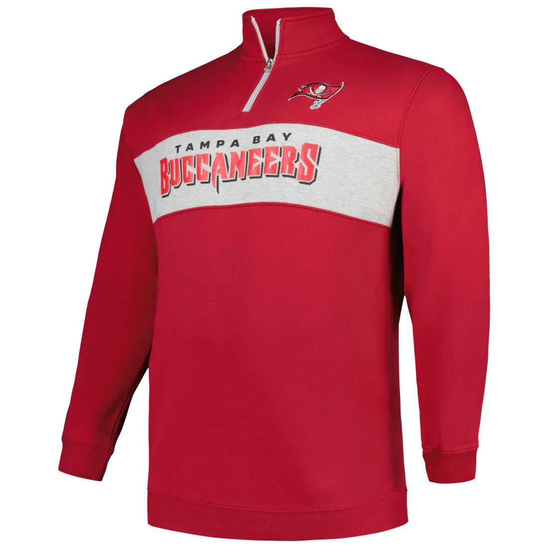 Tampa Bay Buccaneers Profile Big & Tall Fleece Quarter-Zip Jacket | NFL Outlet