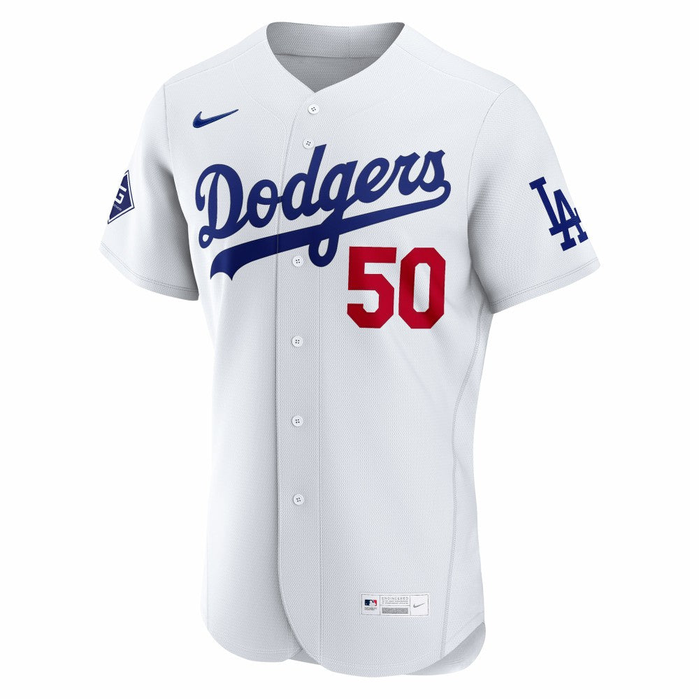 Mookie Betts Los Angeles Dodgers Nike Home Authentic Sponsor Patch Jersey - MLB Jerseys