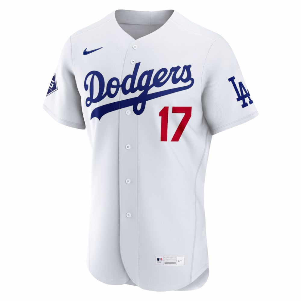 Shohei Ohtani Los Angeles Dodgers Nike Home Authentic Sponsor Patch Jersey - MLB Jerseys