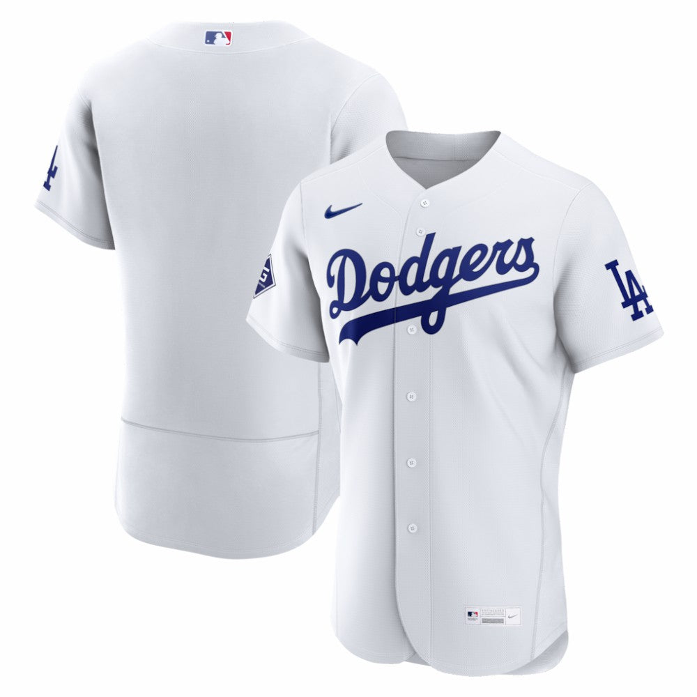 Los Angeles Dodgers Nike Home Sponsor Patch Authentic Jersey - MLB Jerseys