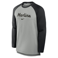Miami Marlins Nike Authentic Collection Game Time Raglan Performance Long Sleeve T-Shirt - MLB T-shirts