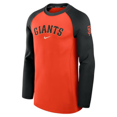 San Francisco Giants Nike Authentic Collection Game Time Dri-FIT Raglan Long Sleeve T-Shirt - Orange/Black - MLB T-shirts