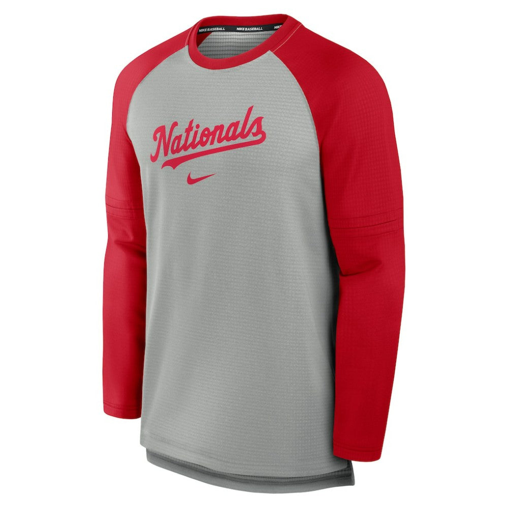 Washington Nationals Nike Authentic Collection Game Time Raglan Performance Long Sleeve T-Shirt - MLB T-shirts