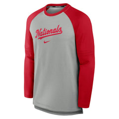 Washington Nationals Nike Authentic Collection Game Time Raglan Performance Long Sleeve T-Shirt - MLB T-shirts