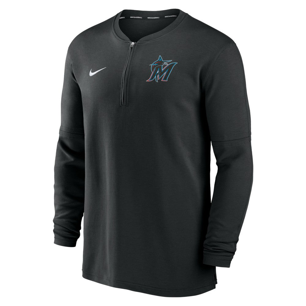 Miami Marlins Nike Authentic Collection Game Time Performance Quarter-Zip Top - MLB Tops