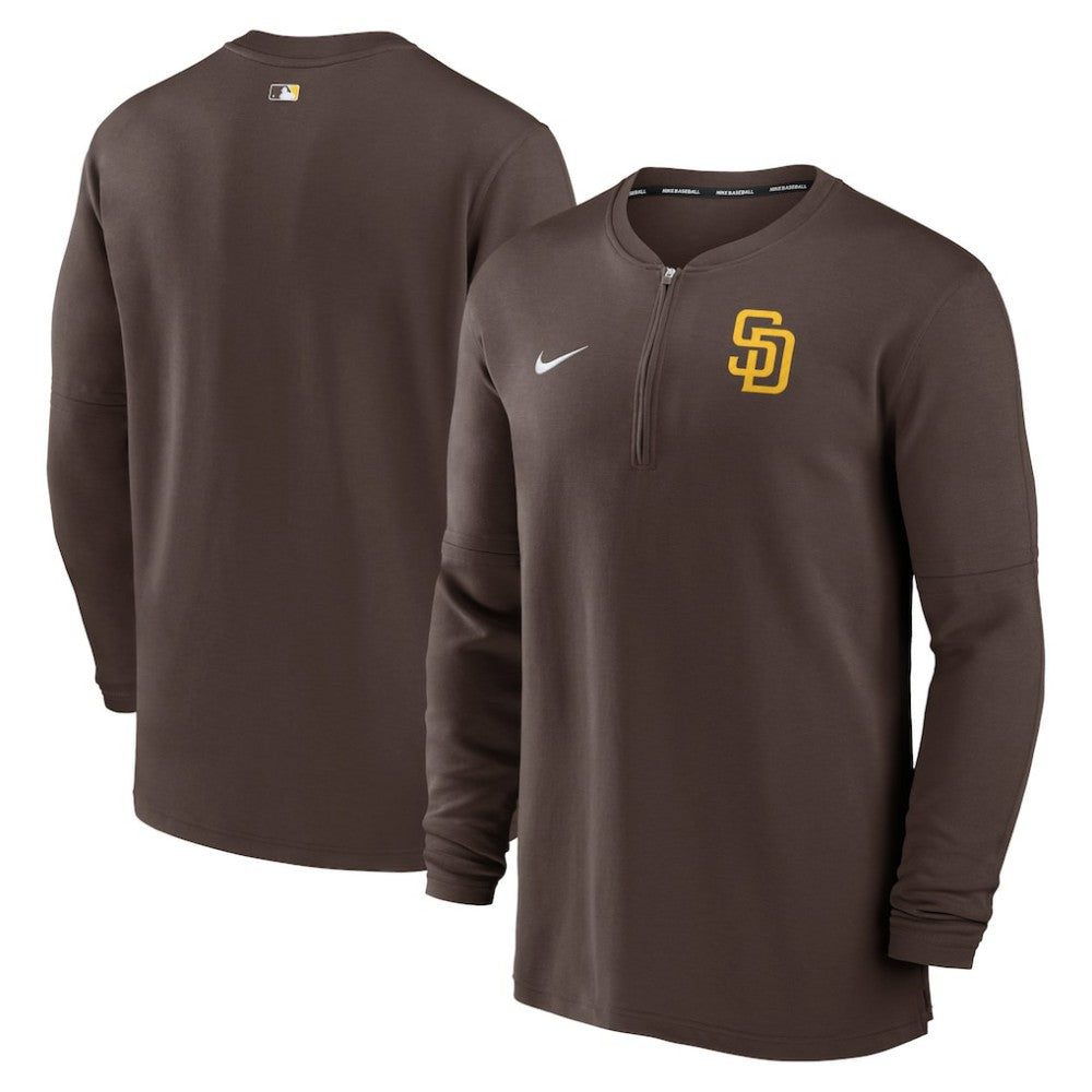 San Diego Padres Nike Authentic Collection Game Time Performance Quarter-Zip Top - MLB Tops