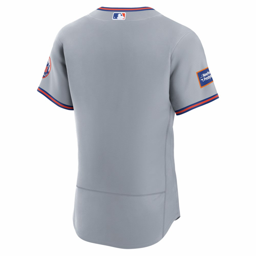 New York Mets Nike Road Sponsor Patch Authentic Jersey - MLB Jerseys