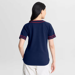 Minnesota Twins Fanatics Women's Diva Race Ahead Raglan V-Neck T-Shirt - MLB T-shirts