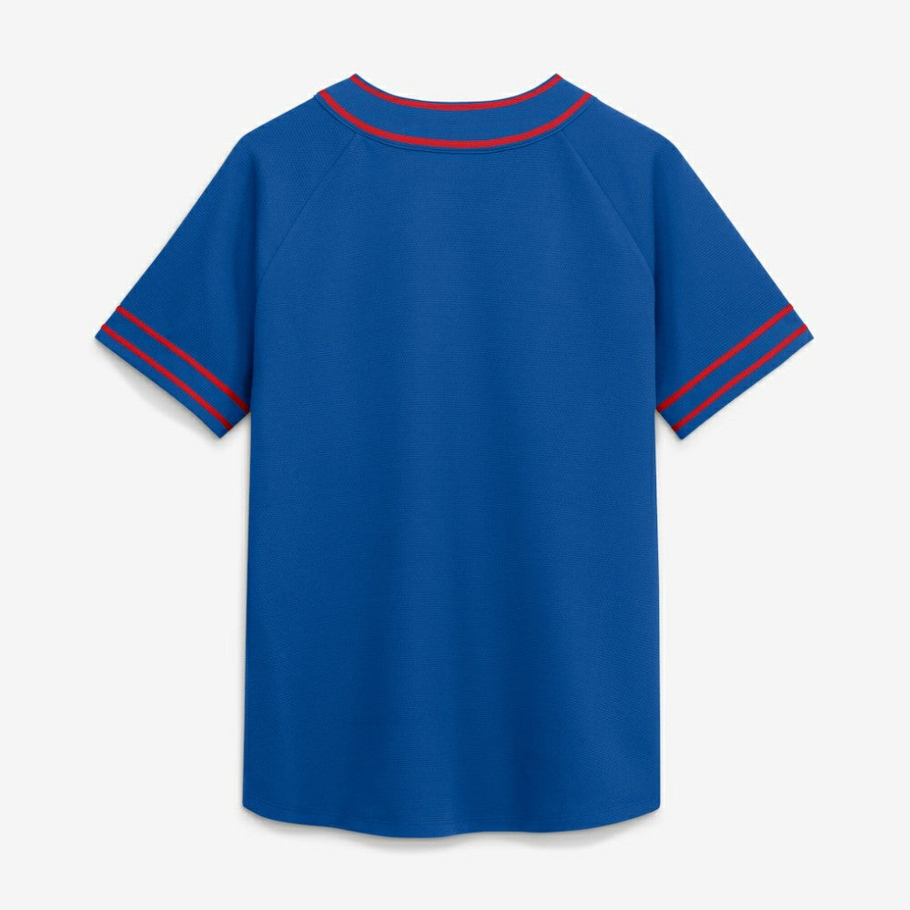 Chicago Cubs Fanatics Women's Diva Race Ahead Raglan V-Neck T-Shirt - MLB T-shirts