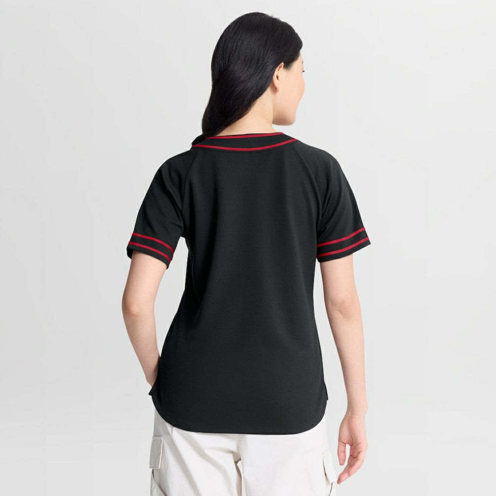 Arizona Diamondbacks Fanatics Women's Diva Race Ahead Raglan V-Neck T-Shirt - MLB T-shirts