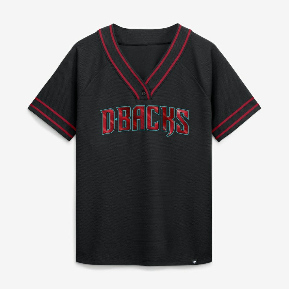 Arizona Diamondbacks Fanatics Women's Diva Race Ahead Raglan V-Neck T-Shirt - MLB T-shirts