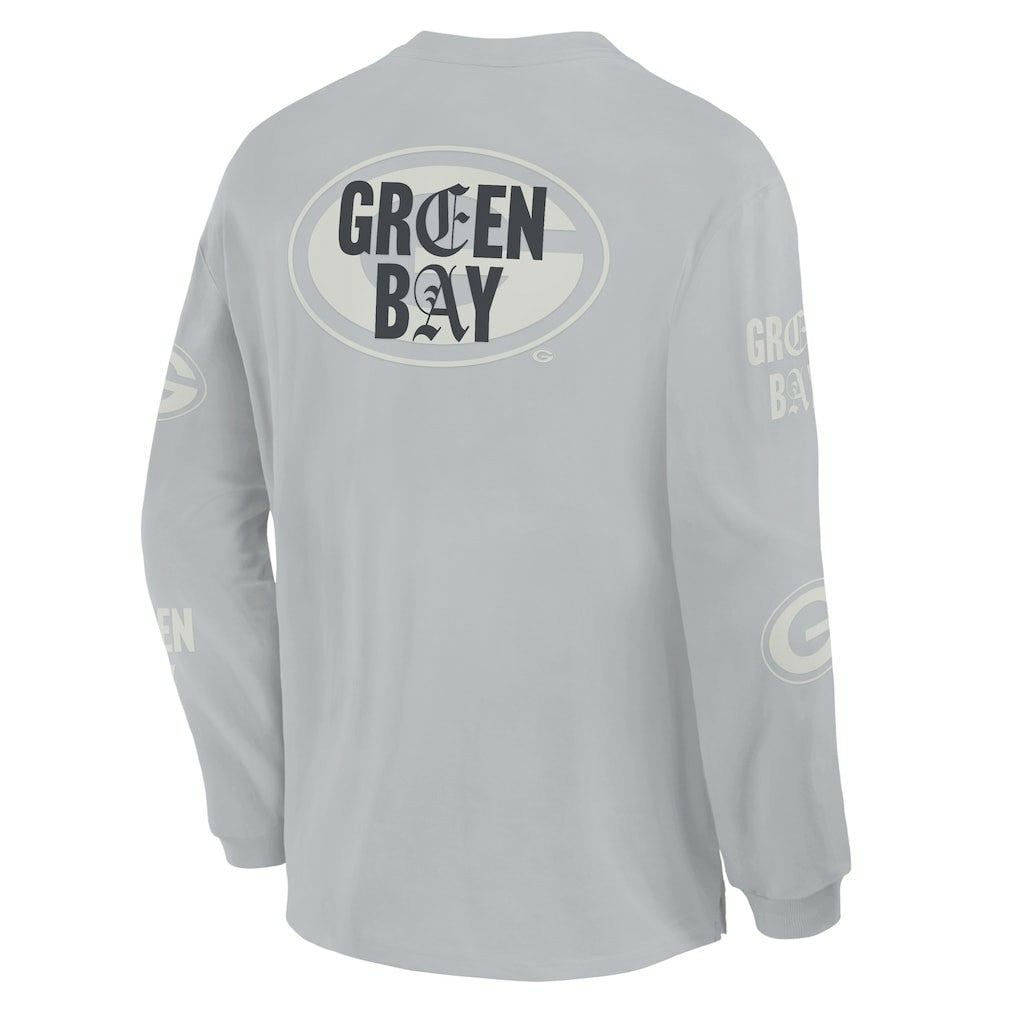 Green Bay Packers Oversized Type Play Long Sleeve T-Shirt | NFL Hot