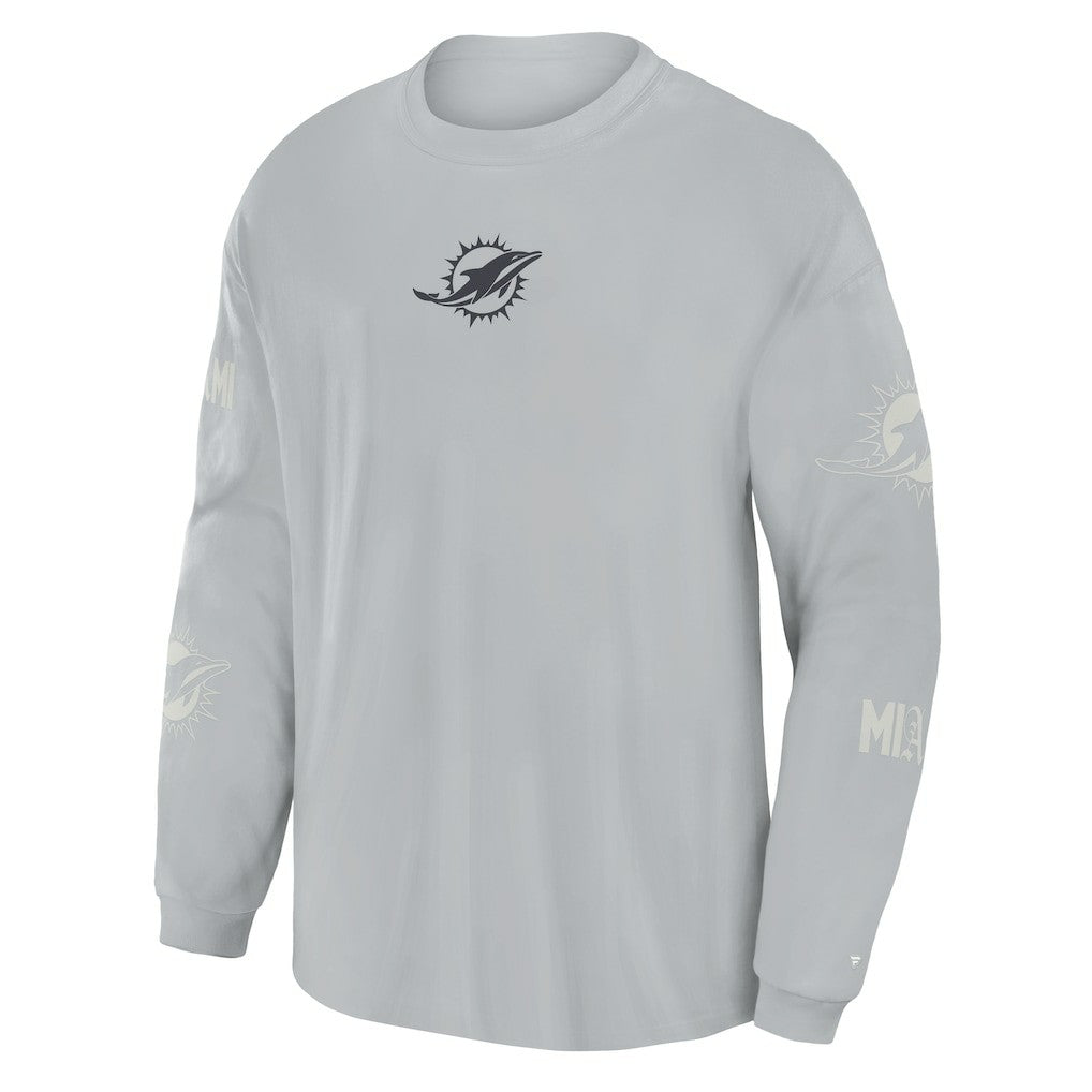 Miami Dolphins Oversized Type Play Long Sleeve T-Shirt | NFL US