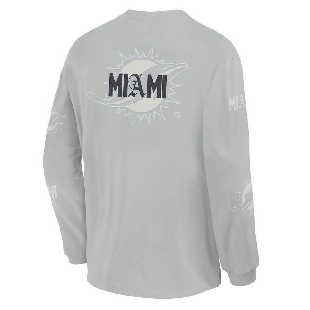 Miami Dolphins Oversized Type Play Long Sleeve T-Shirt | NFL US