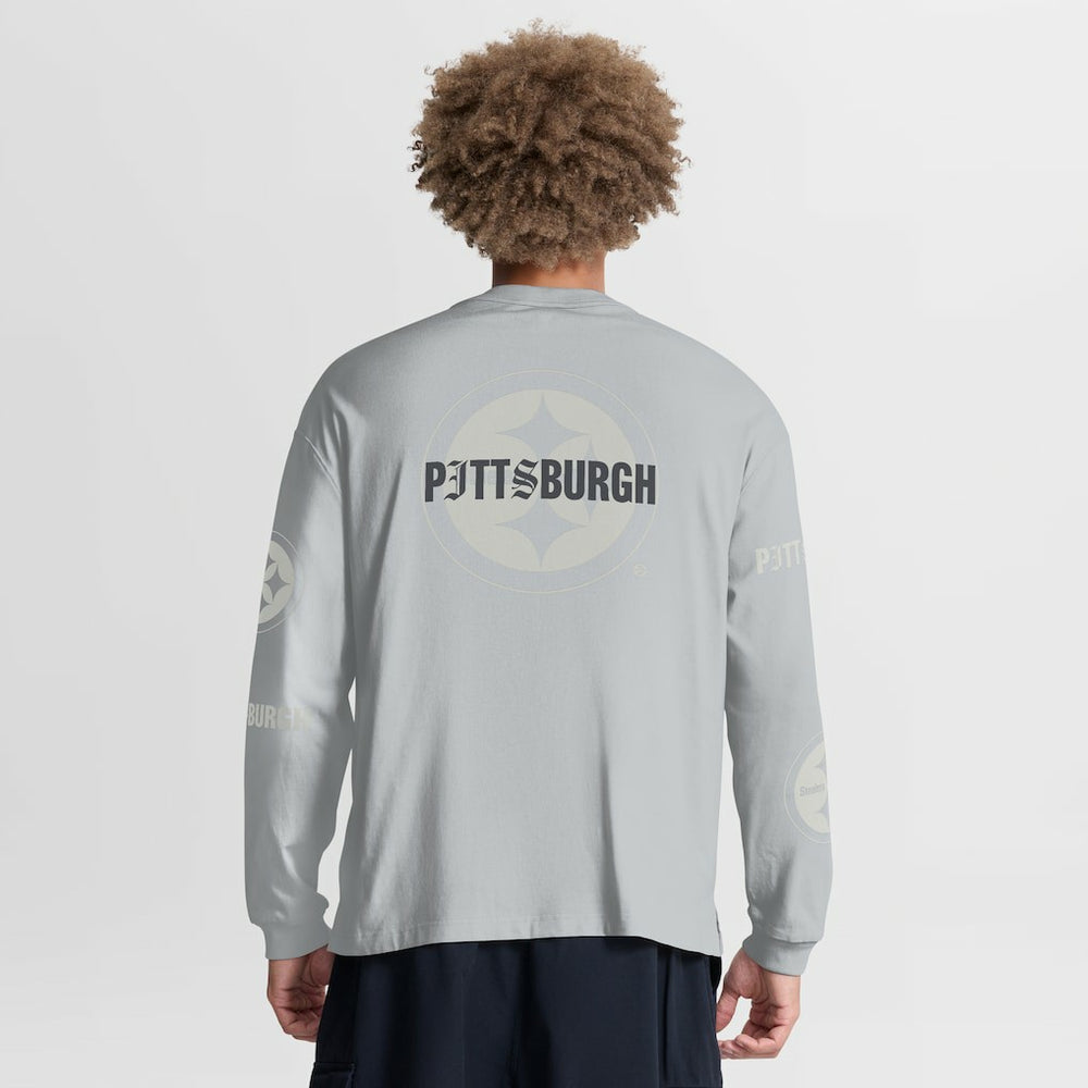 Pittsburgh Steelers Oversized Type Play Long Sleeve T-Shirt | NFL New