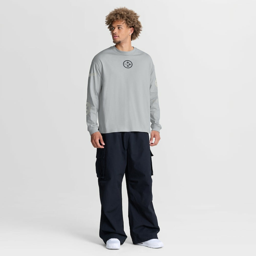 Pittsburgh Steelers Oversized Type Play Long Sleeve T-Shirt | NFL New