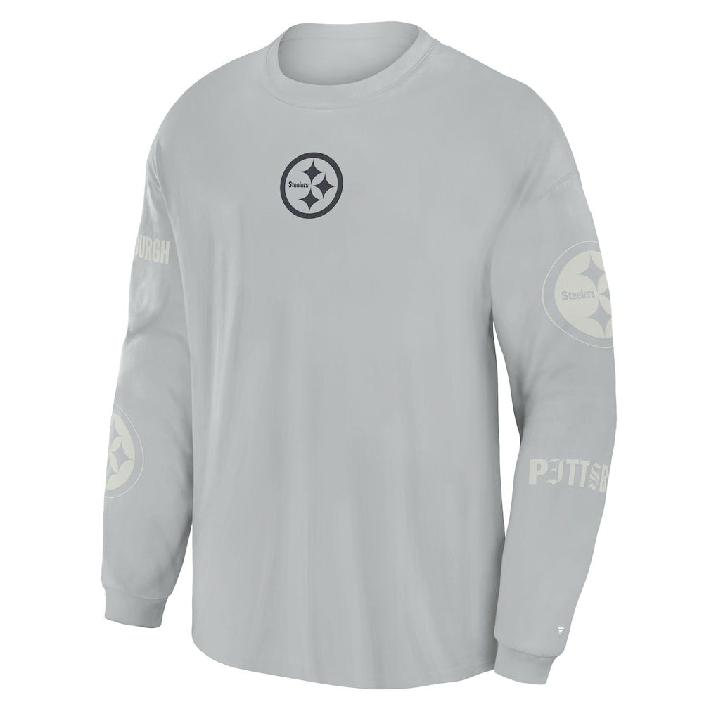 Pittsburgh Steelers Oversized Type Play Long Sleeve T-Shirt | NFL New