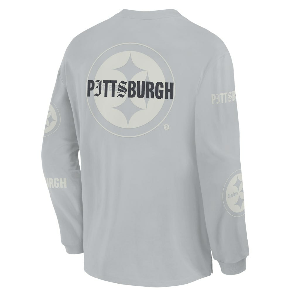 Pittsburgh Steelers Oversized Type Play Long Sleeve T-Shirt | NFL New