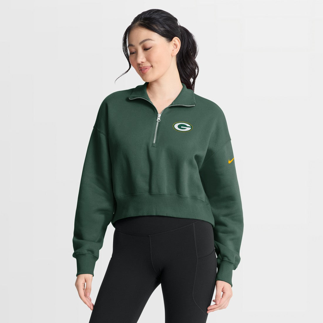 Green Bay Packers Women's Phoenix Fleece Quarter-Zip Sweatshirt | NFL Sale