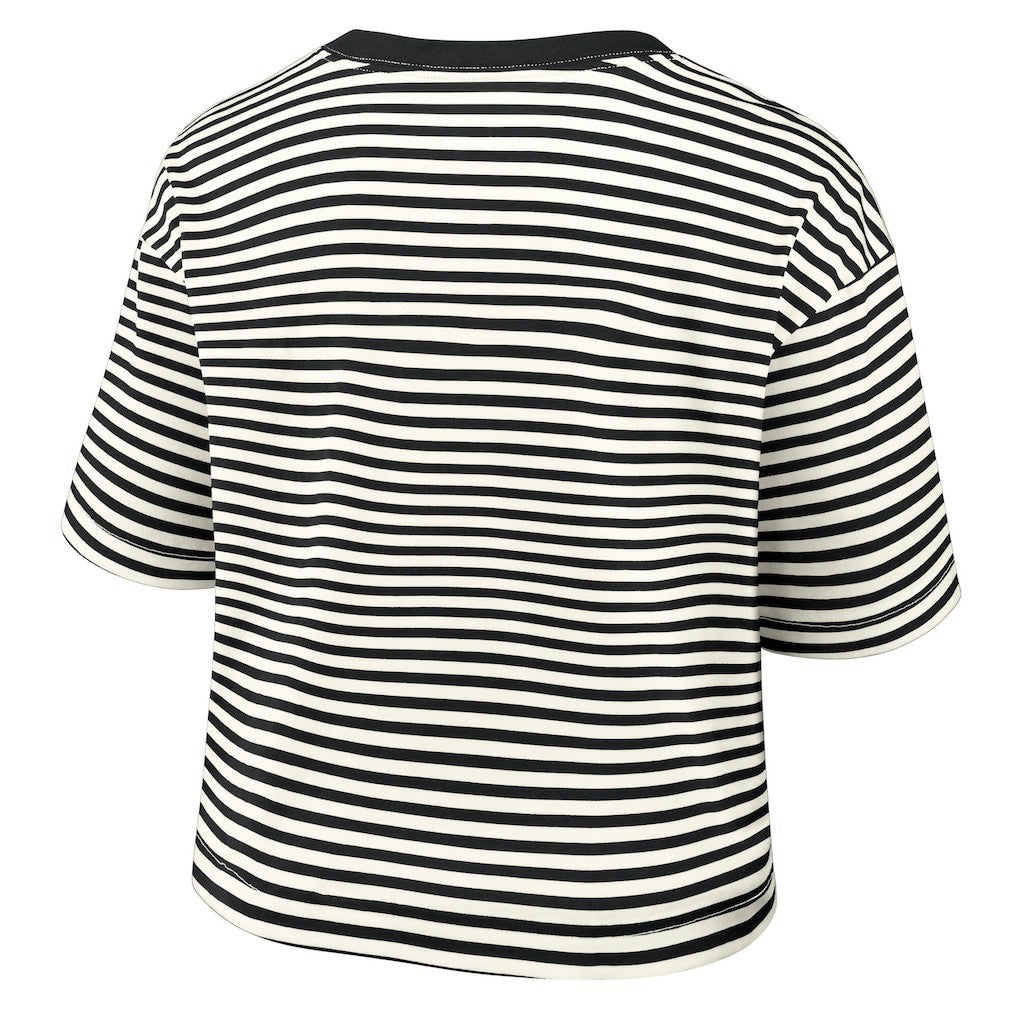 Pittsburgh Steelers Women's Striped Cropped T-Shirt | NFL Outlet