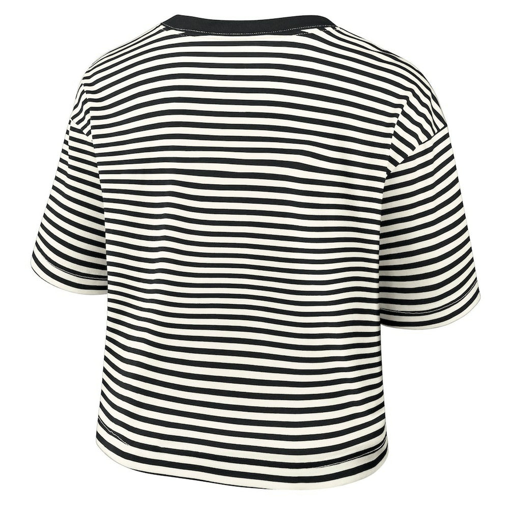 Pittsburgh Steelers Women's Striped Cropped T-Shirt | NFL Outlet