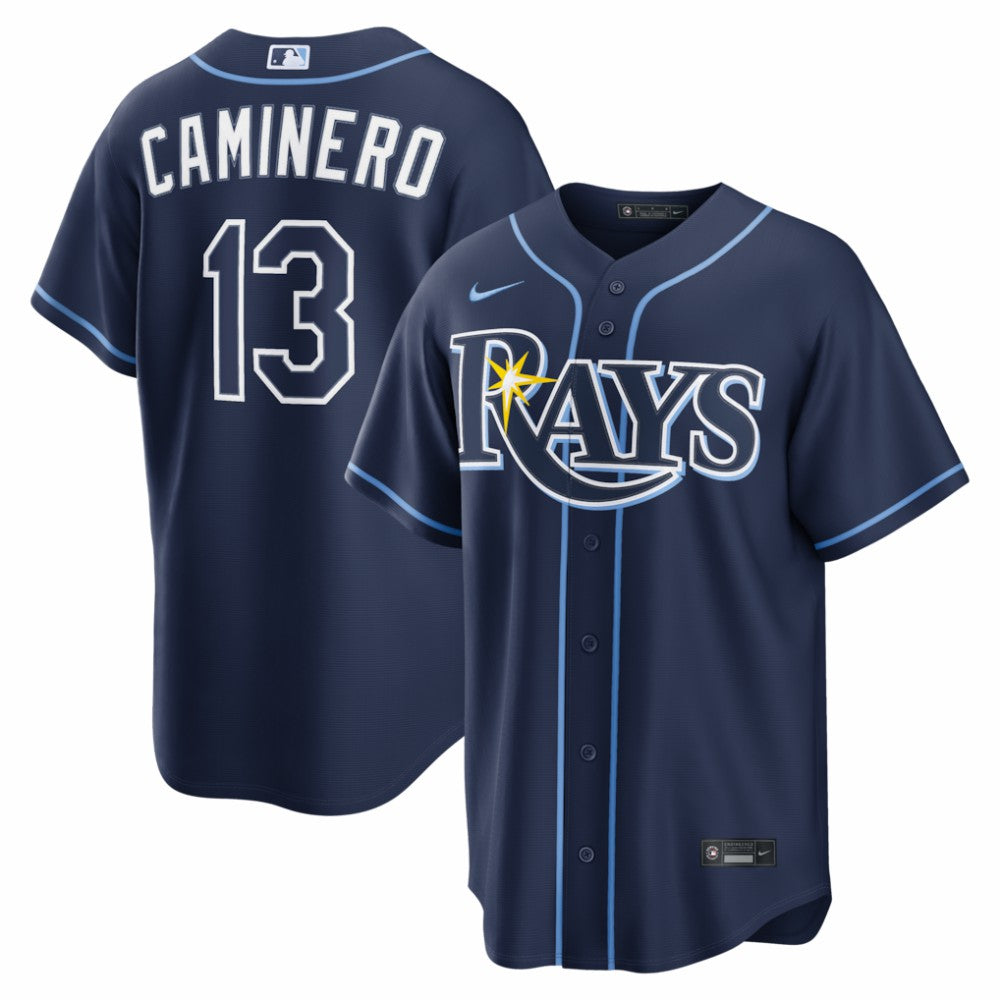 Junior Caminero Tampa Bay Rays Nike Road Replica Jersey - MLB Jerseys