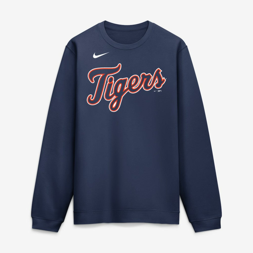 Detroit Tigers Nike Primetime Wordmark Sweatshirt - MLB Sweatshirts