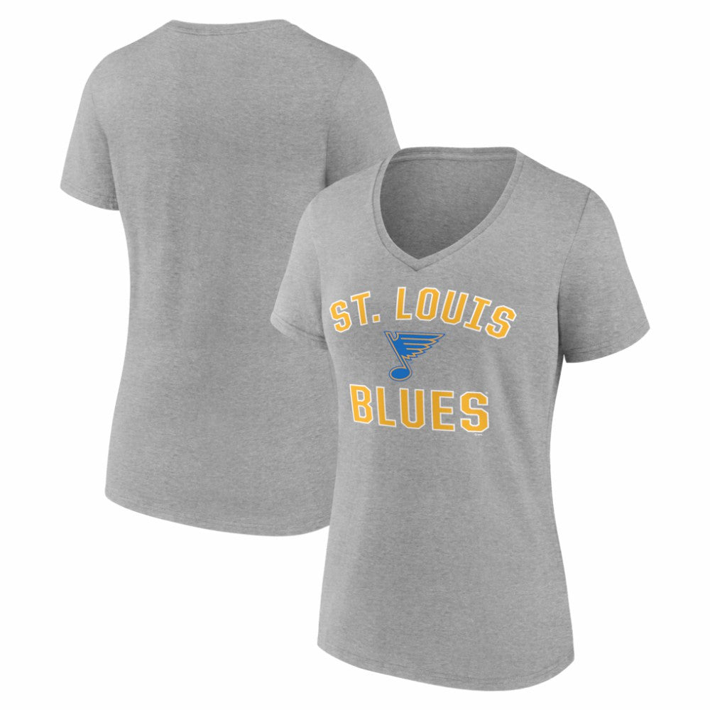 St. Louis Blues Logo Athletic Women's Arch Victory V-Neck T-Shirt -  NHL T-shirts