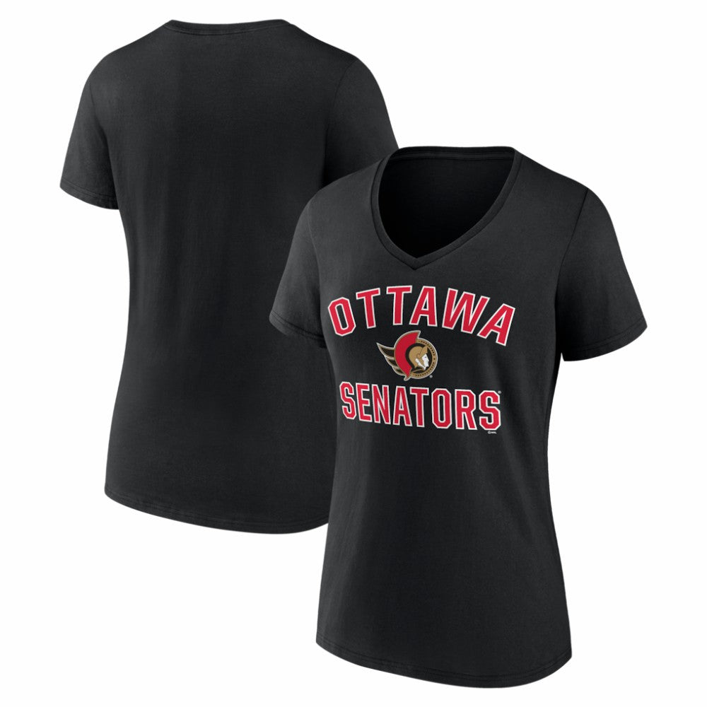 Ottawa Senators Logo Athletic Women's Arch Victory V-Neck T-Shirt -  NHL T-shirts