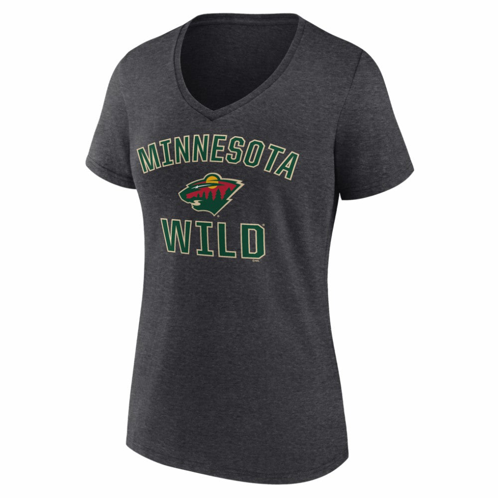 Minnesota Wild Logo Athletic Women's Arch Victory V-Neck T-Shirt -  NHL T-shirts