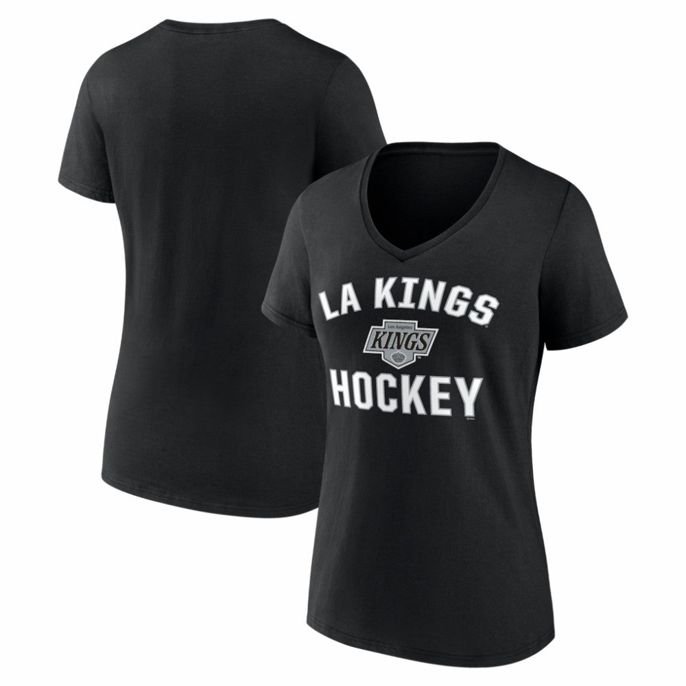 Los Angeles Kings Logo Athletic Women's Arch Victory V-Neck T-Shirt -  NHL T-shirts
