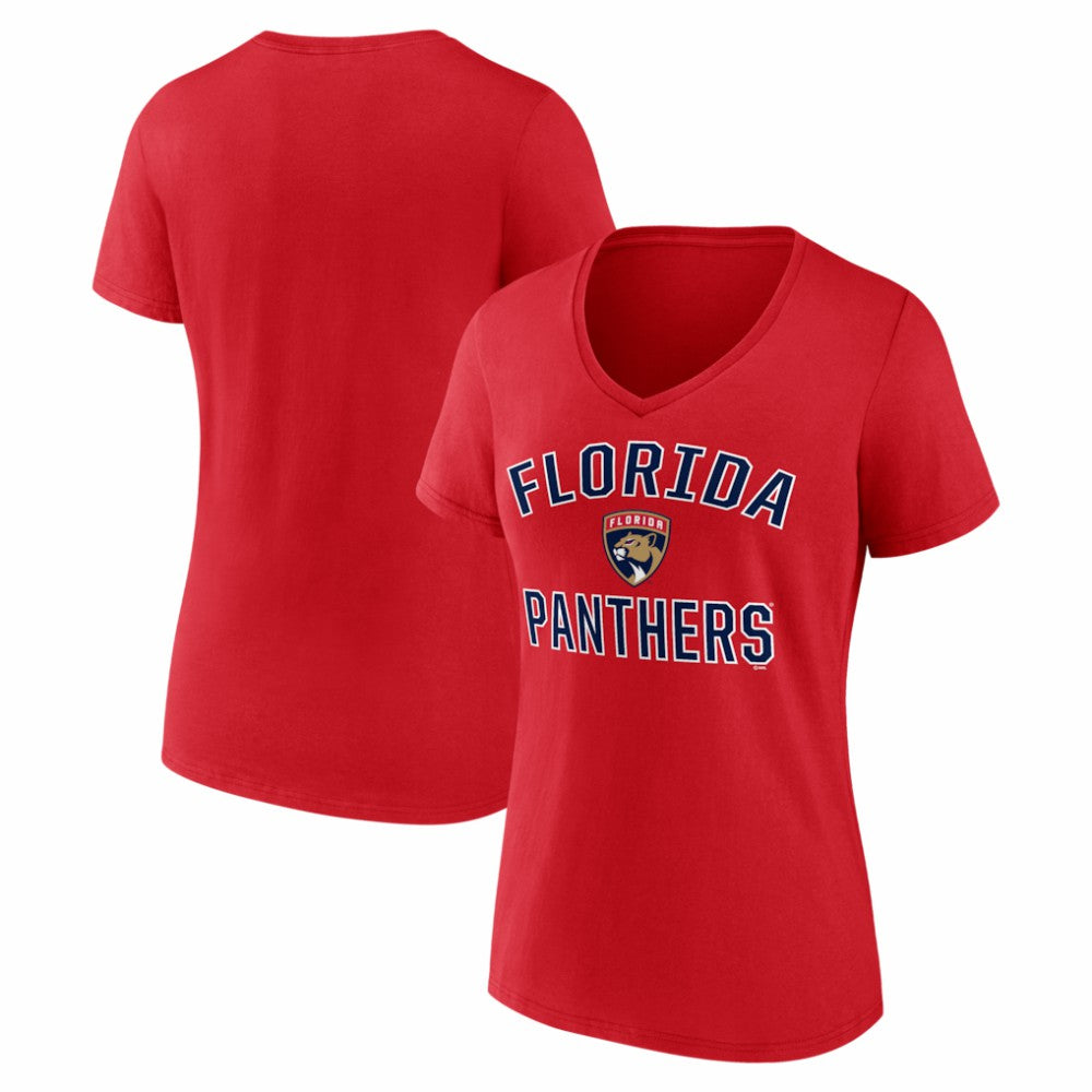 Florida Panthers Logo Athletic Women's Arch Victory V-Neck T-Shirt -  NHL T-shirts