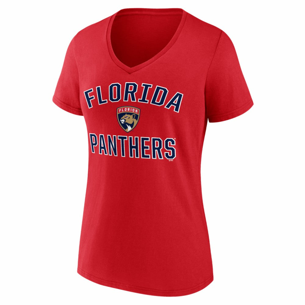 Florida Panthers Logo Athletic Women's Arch Victory V-Neck T-Shirt -  NHL T-shirts
