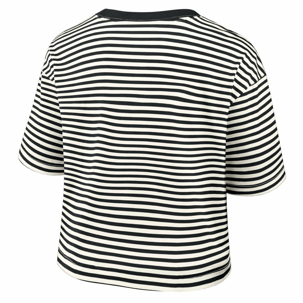 Detroit Lions Women's Striped Cropped T-Shirt | NFL Discount