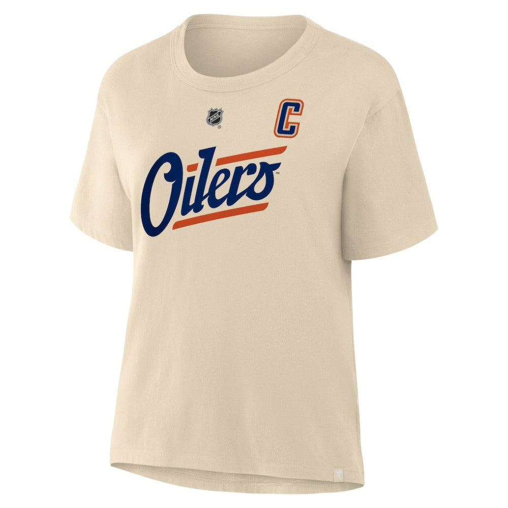 Connor McDavid Edmonton Oilers Fanatics Women's Alternate Name & Number T-Shirt -  NHL T-shirts