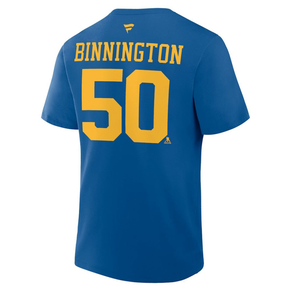 Jordan Binnington St. Louis Blues Fanatics Authentic Stack Name & Number T-Shirt -  NHL T-shirts