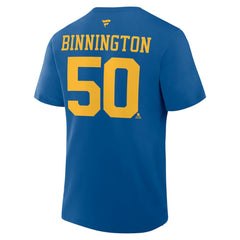 Jordan Binnington St. Louis Blues Fanatics Authentic Stack Name & Number T-Shirt -  NHL T-shirts