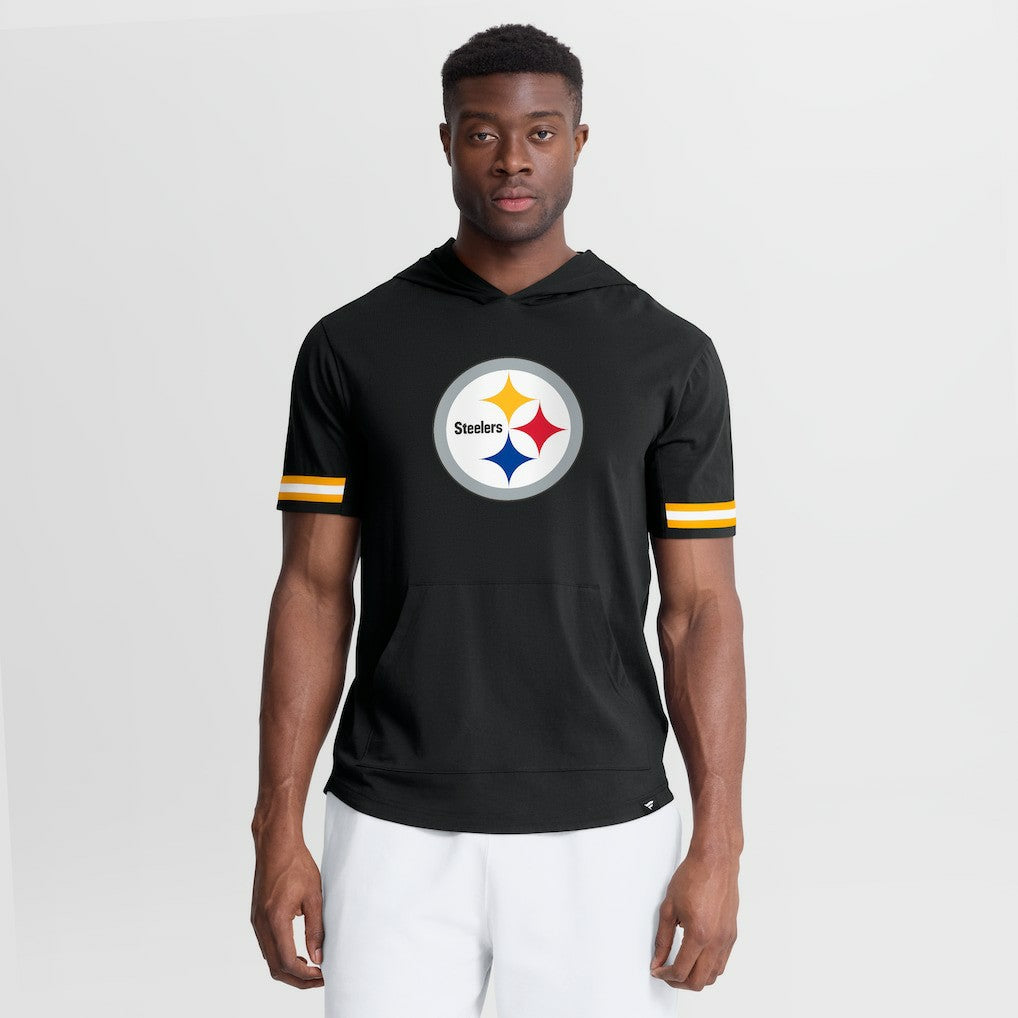 Pittsburgh Steelers Optimal Play Short Sleeve Hooded T-Shirt | NFL Discount