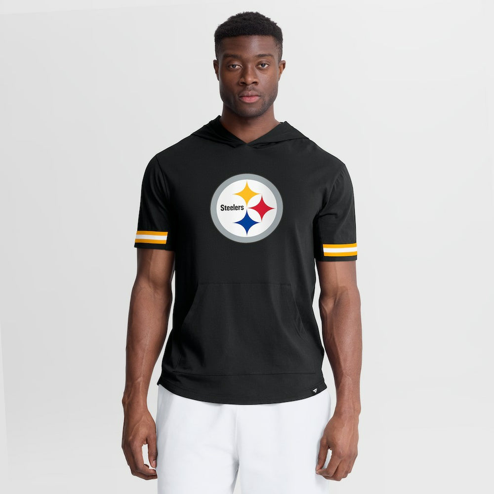 Pittsburgh Steelers Optimal Play Short Sleeve Hooded T-Shirt | NFL Discount