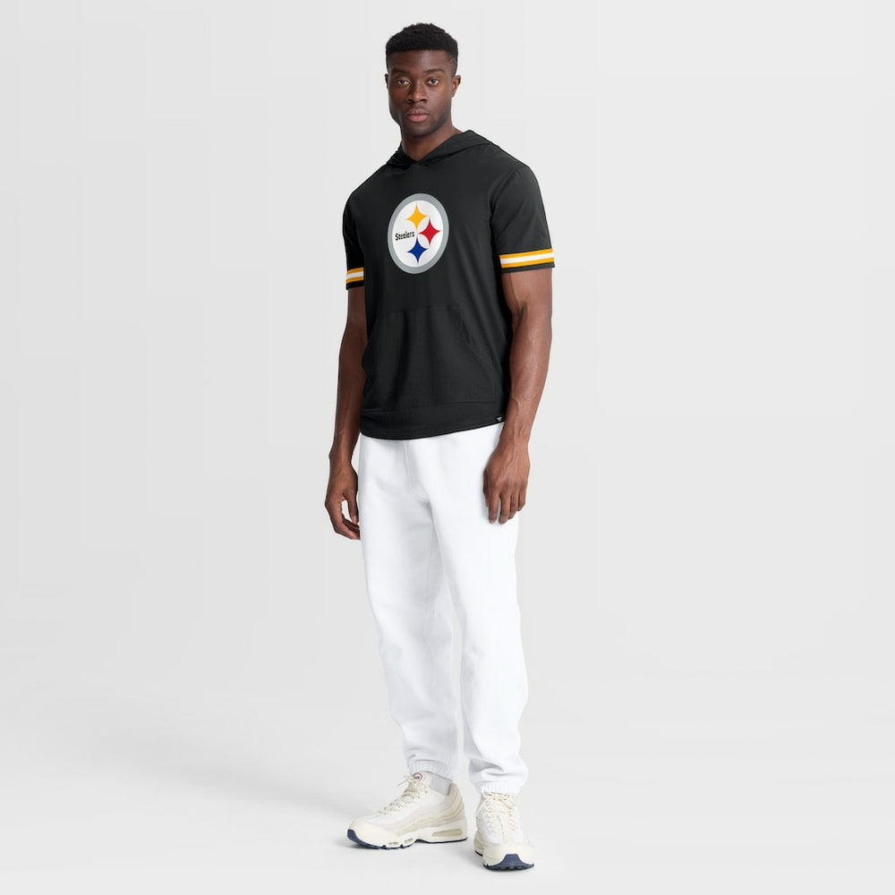 Pittsburgh Steelers Optimal Play Short Sleeve Hooded T-Shirt | NFL Discount