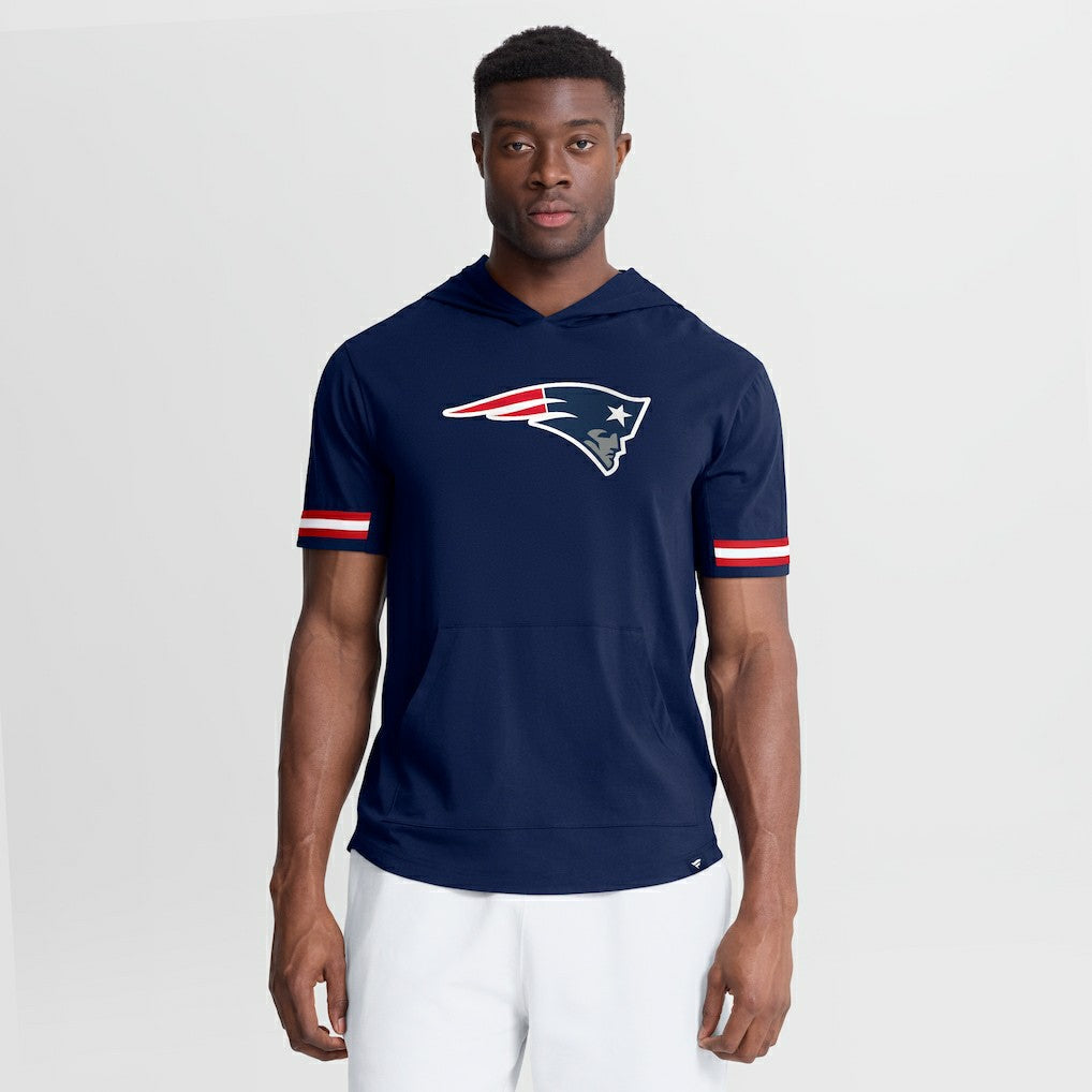 New England Patriots Optimal Play Short Sleeve Hooded T-Shirt | NFL Outlet