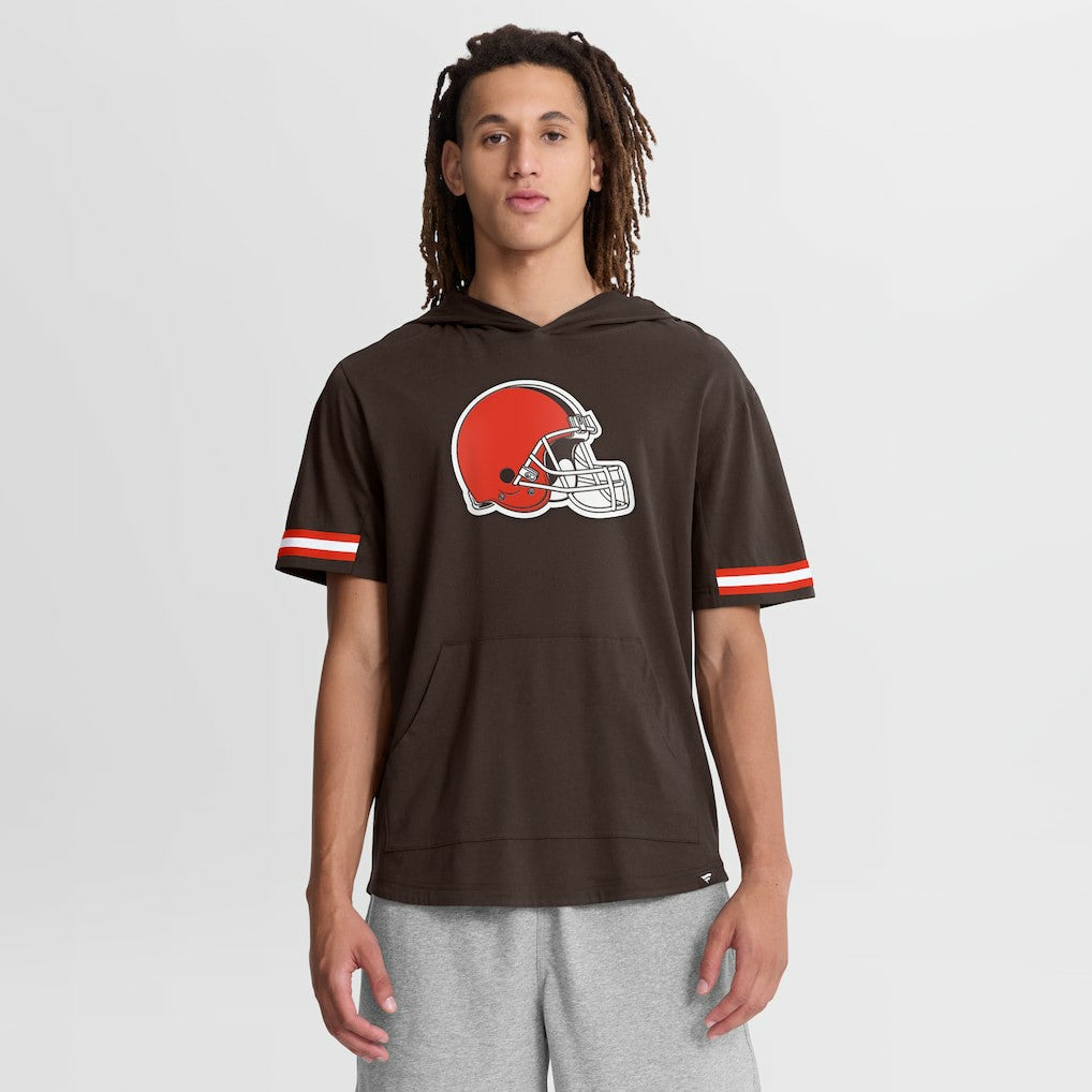 Cleveland Browns Optimal Play Short Sleeve Hooded T-Shirt | NFL New