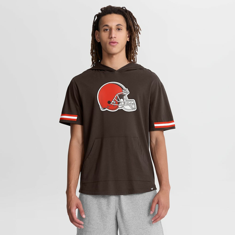 Cleveland Browns Optimal Play Short Sleeve Hooded T-Shirt | NFL New