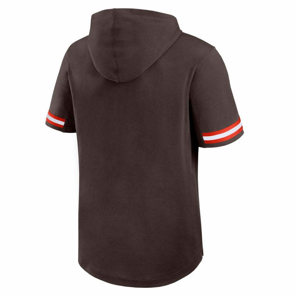 Cleveland Browns Optimal Play Short Sleeve Hooded T-Shirt | NFL New