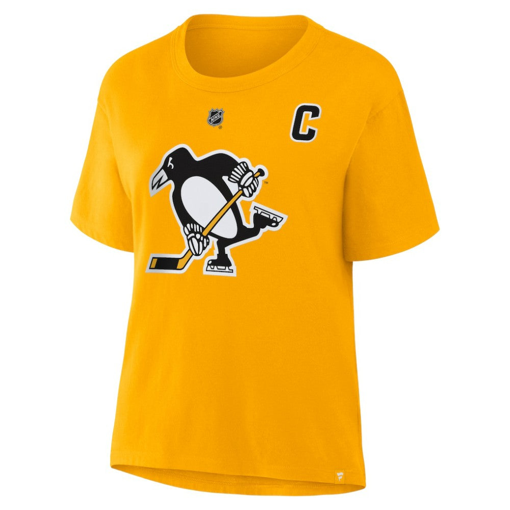 Sidney Crosby Pittsburgh Penguins Fanatics Women's Authentic Stack Name & Number T-Shirt -  NHL T-shirts