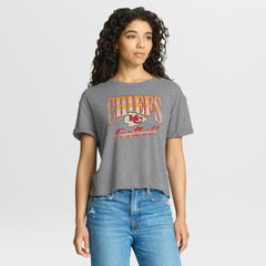 Kansas City Chiefs Women's Overplayed Tribute Tri-Blend Boxy T-Shirt | NFL Discount
