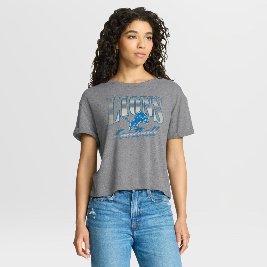 Detroit Lions Women's Overplayed Tribute Tri-Blend Boxy T-Shirt | NFL On sale