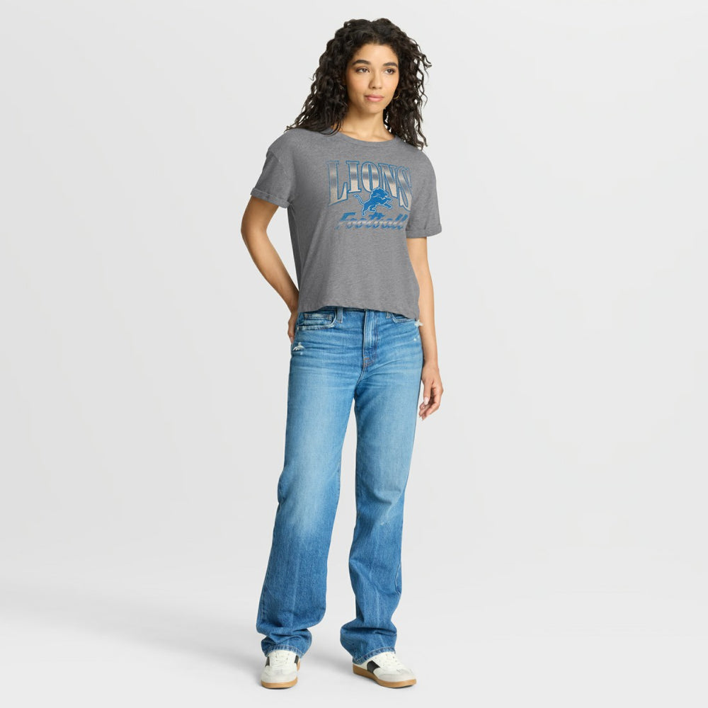Detroit Lions Women's Overplayed Tribute Tri-Blend Boxy T-Shirt | NFL On sale