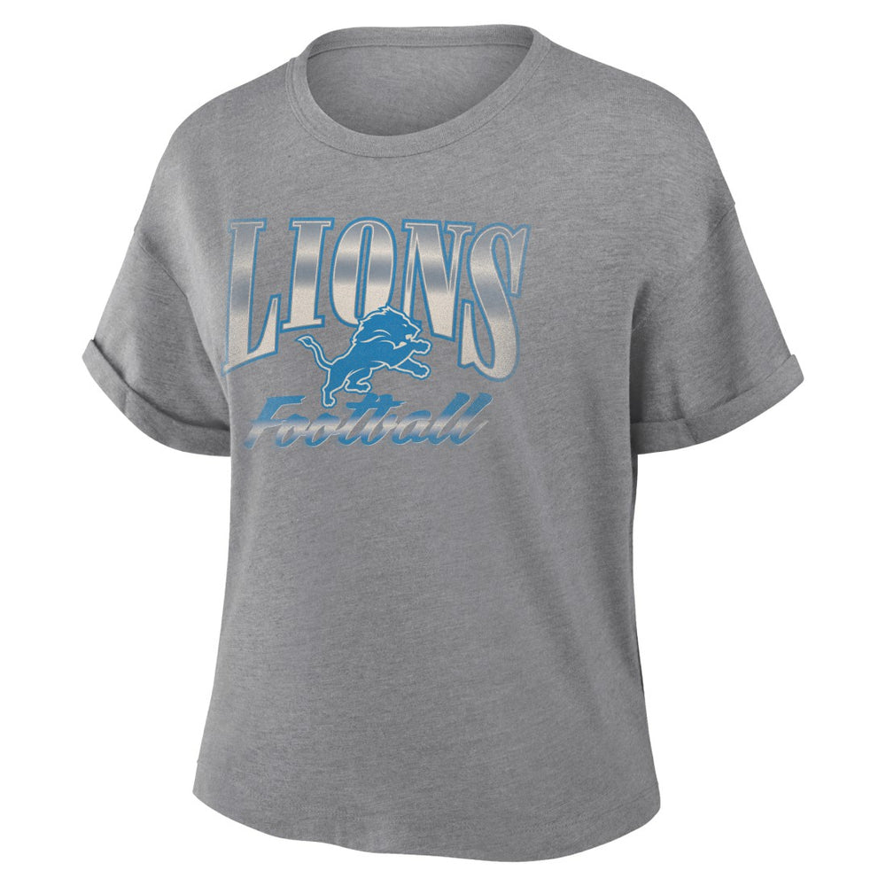 Detroit Lions Women's Overplayed Tribute Tri-Blend Boxy T-Shirt | NFL On sale